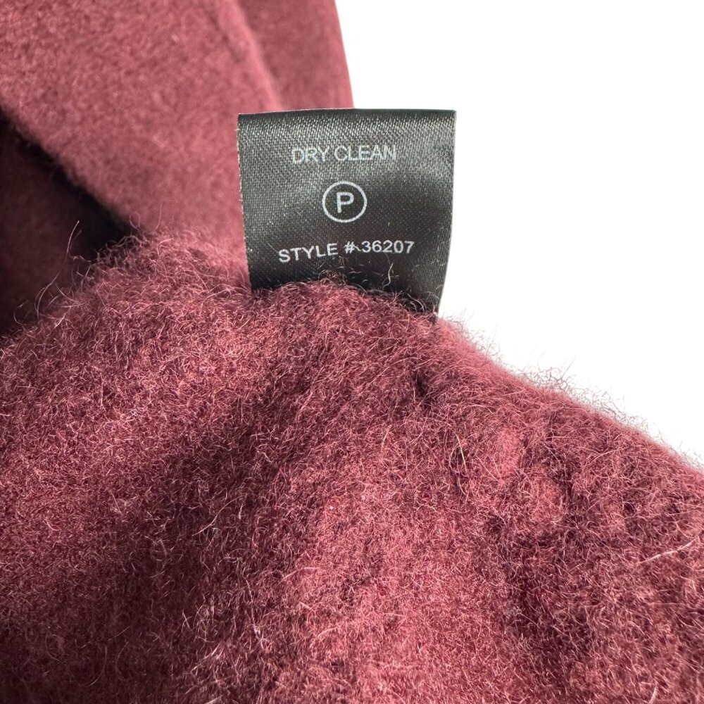 360 100% Cashmere Women's Medium Burgundy Open Cardigan Long Sleeve Sweater‎ - Picture 7 of 10
